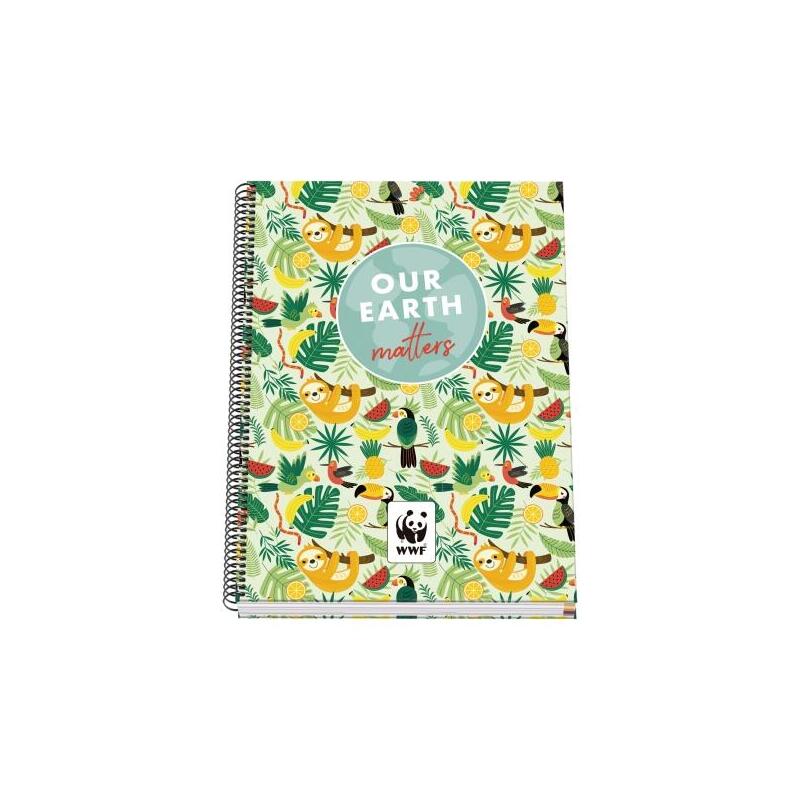 dohe-wwf-tropic-cuaderno-espiral-a4-100-hojas-microperforadas-cuadricula-5mm-tapa-dura-carton-forrado-bandas-de