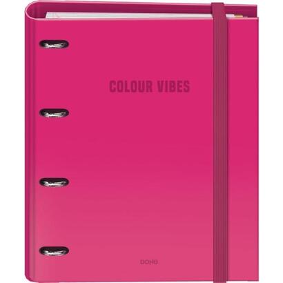 dohe-colour-vibes-carpeta-de-4-anillas-mixtas-de-35mm-recambio-100-hojas-cuadricula-5mm-formato-a4-cierre-con-goma