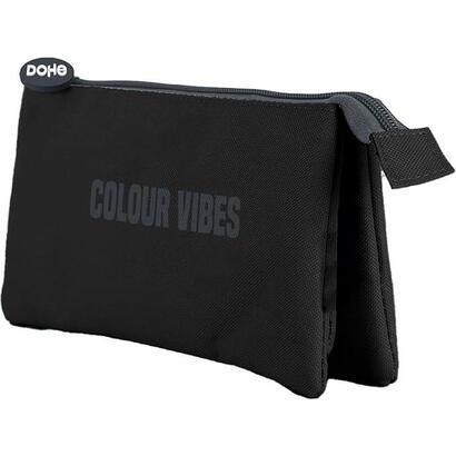 dohe-colour-vibes-portatodo-triple-cierre-doble-con-cremallera-y-tirador-de-goma-negro