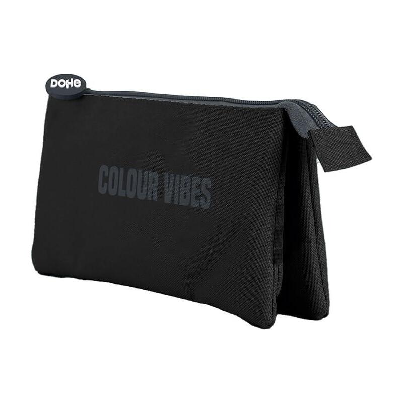 dohe-colour-vibes-portatodo-triple-cierre-doble-con-cremallera-y-tirador-de-goma-negro