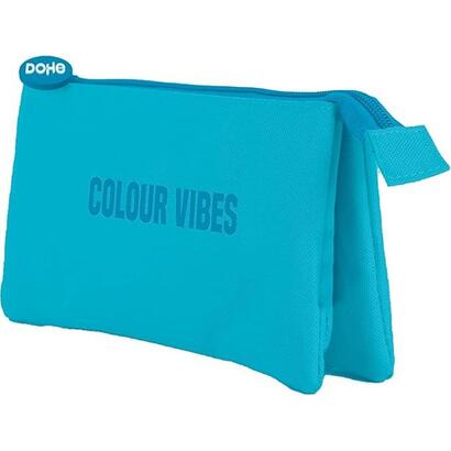 dohe-colour-vibes-portatodo-triple-cierre-doble-con-cremallera-y-tirador-de-goma-azul-cyan