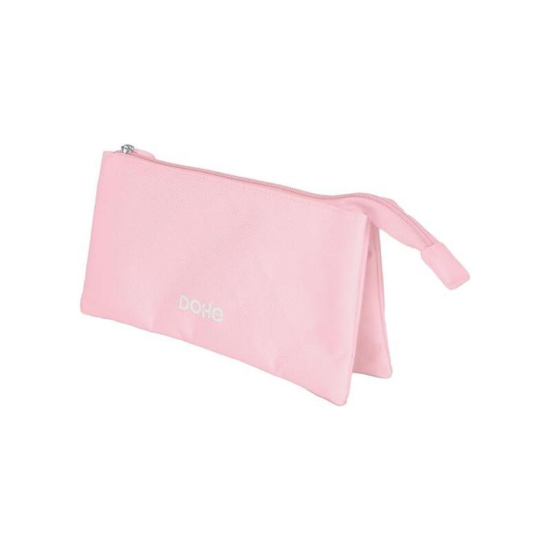 dohe-serenity-portatodo-triple-cierre-doble-con-cremallera-y-tirador-de-goma-rosa