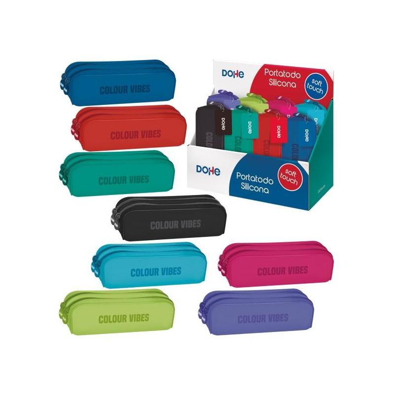 dohe-colour-vibes-expositor-con-8-portatodos-dobles-de-silicona-cierre-con-cremallera-y-tirador-de-goma-colores