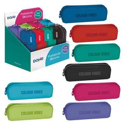 dohe-colour-vibes-expositor-con-8-portatodos-simples-de-silicona-cierre-con-cremallera-y-tirador-de-goma-colores