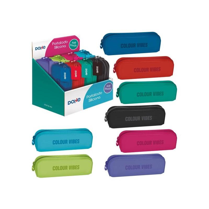 dohe-colour-vibes-expositor-con-8-portatodos-simples-de-silicona-cierre-con-cremallera-y-tirador-de-goma-colores