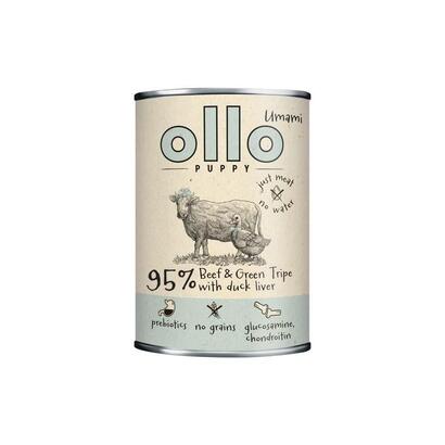 comida-humeda-para-perros-ollo-puppy-umami-ternera-y-panza-verde-con-higado-de-pato-850g