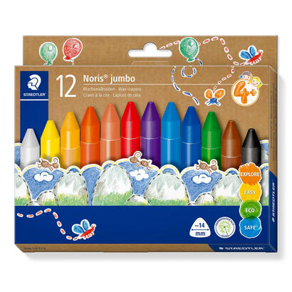 staedtler-228-14-c12-ceras-noris-jumbo-extra-gruesas-de-diseno-triangular-ergonomico-estuche-carton-con-12-ceras-colores-surtido