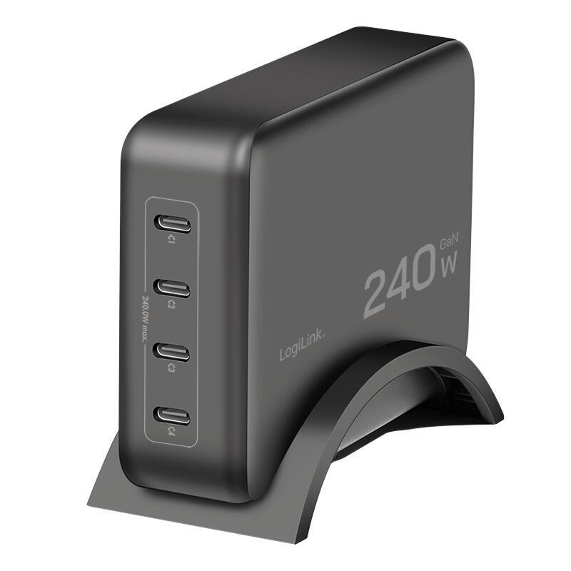 cargador-usb-c-gan-de-240-w-4-puertos-usb-c-pd-31-240-w-inteligente-negro-logilink