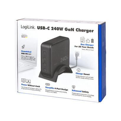 cargador-usb-c-gan-de-240-w-4-puertos-usb-c-pd-31-240-w-inteligente-negro-logilink