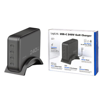 cargador-usb-c-gan-de-240-w-4-puertos-usb-c-pd-31-240-w-inteligente-negro-logilink