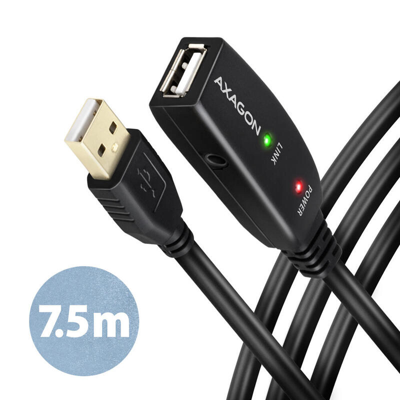 axagon-adr-207-cable-usb-usb-20-75-m-usb-a-negro