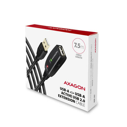 axagon-adr-207-cable-usb-usb-20-75-m-usb-a-negro