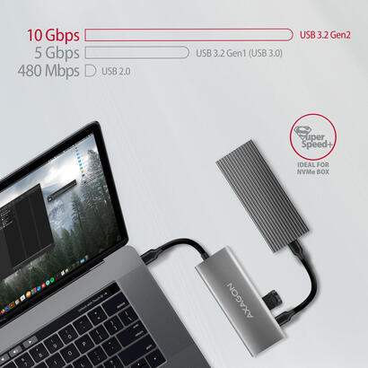 hmc-5g21-wieloportowy-hub-usb-5in1-10gbps-2x-usb-a-2x-usb-c-hdmi-4k30hz-pd-60w-13cm-usb-c-kabel