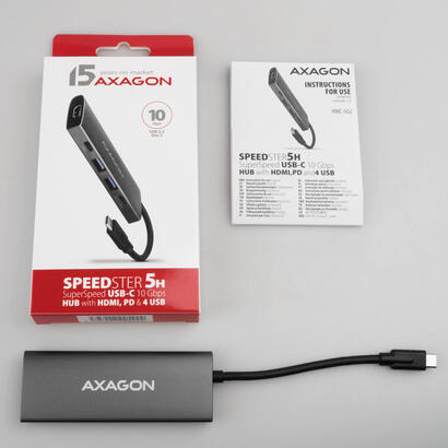 hmc-5g21-wieloportowy-hub-usb-5in1-10gbps-2x-usb-a-2x-usb-c-hdmi-4k30hz-pd-60w-13cm-usb-c-kabel