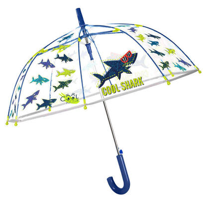 pack-de-6-unidades-paraguas-automatico-transparente-cool-shark-45cm