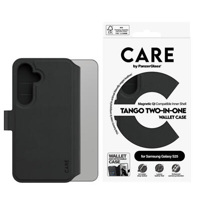 panzerglass-care-by-tango-2-in-1-wallet-case-w-qi-compatible-samsung-galaxy-s25-funda-para-samsung-galaxy-s25-negro