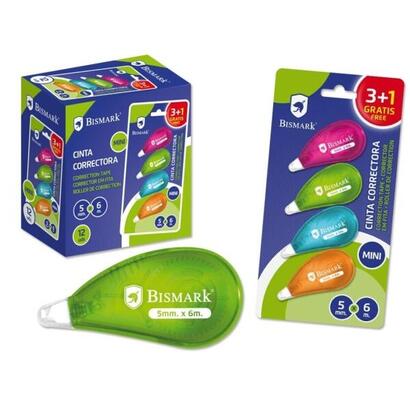 pack-de-12-unidades-bismark-neon-pack-de-4-mini-cintas-correctoras-5mmx6m-perfecta-adherencia-al-papel-presentacion