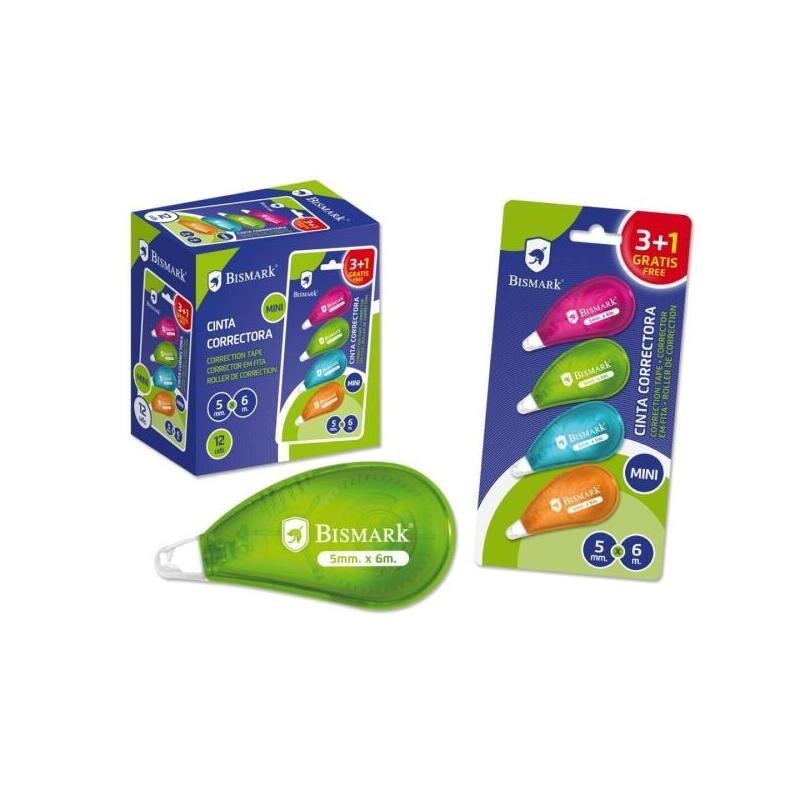 pack-de-12-unidades-bismark-neon-pack-de-4-mini-cintas-correctoras-5mmx6m-perfecta-adherencia-al-papel-presentacion
