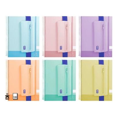pack-de-6-unidades-bismark-pack-de-cuaderno-espiral-a4-120-hojas-90grs-cuadricula-5x5-portatodo-de-neopreno-hojas