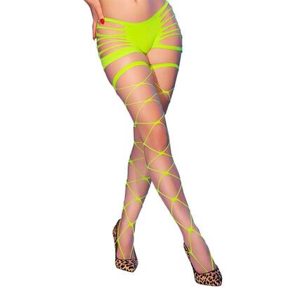 chilirose-cr-4867-medias-de-rejilla-con-agujeros-verde-neon