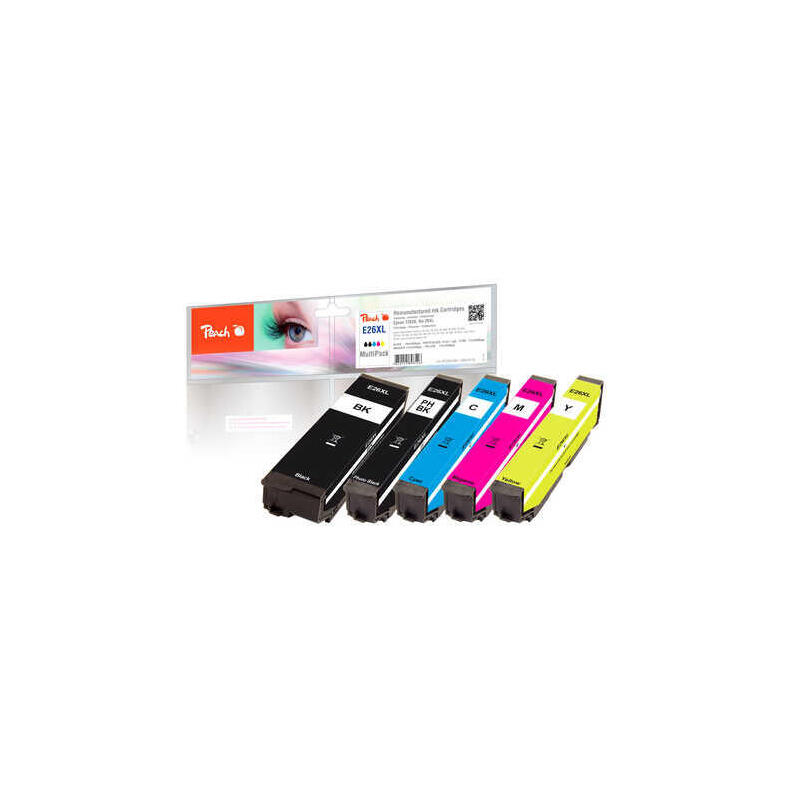 tinta-peach-epson-no26xl-t2636-multipack-bkpbkcmy-remanufactured