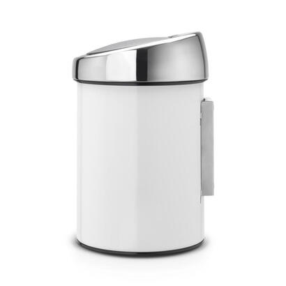 brabantia-364488-papelera-3-l-alrededor-plastico-acero-inoxidable-metalico-blanco