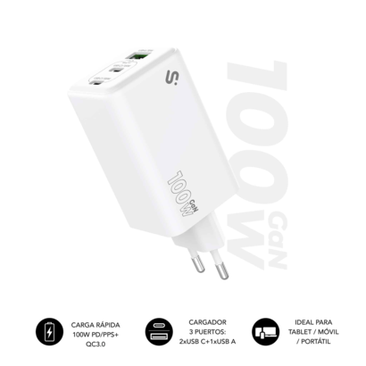 cargador-paredviaje-2xusb-c-usba-gan-100w-pd-blanco-subblim-cargador-subblim-gan-100w-usb-c-3-puertos-2x-usb-c-1x-usb-a