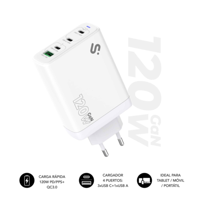 cargador-paredviaje-3xusb-c-usba-gan-120w-pd-blanco-subblim-cargador-subblim-gan-120w-usb-c-4-puertos-3x-usb-c-1x-usb-a