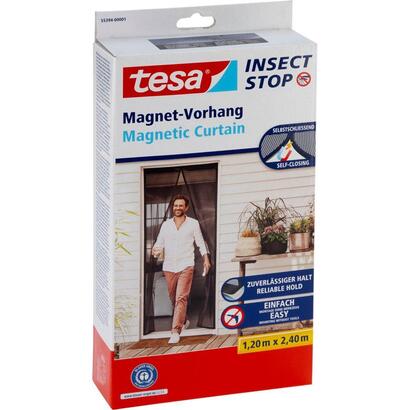 tesa-insect-stop-magnet-curtain-for-door-xl-12x24m-anthracite