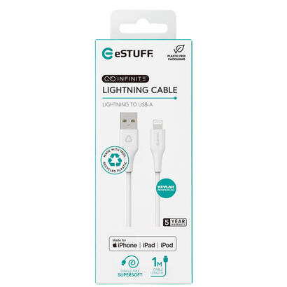 infinite-usb-a-to-lightning-cable-mfi-1m-white-recycled-plastic-super-soft