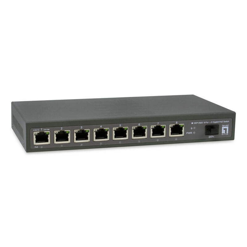 levelone-gep-0925-switch-no-administrado-25g-ethernet-10010002500-energia-sobre-ethernet-poe-negro