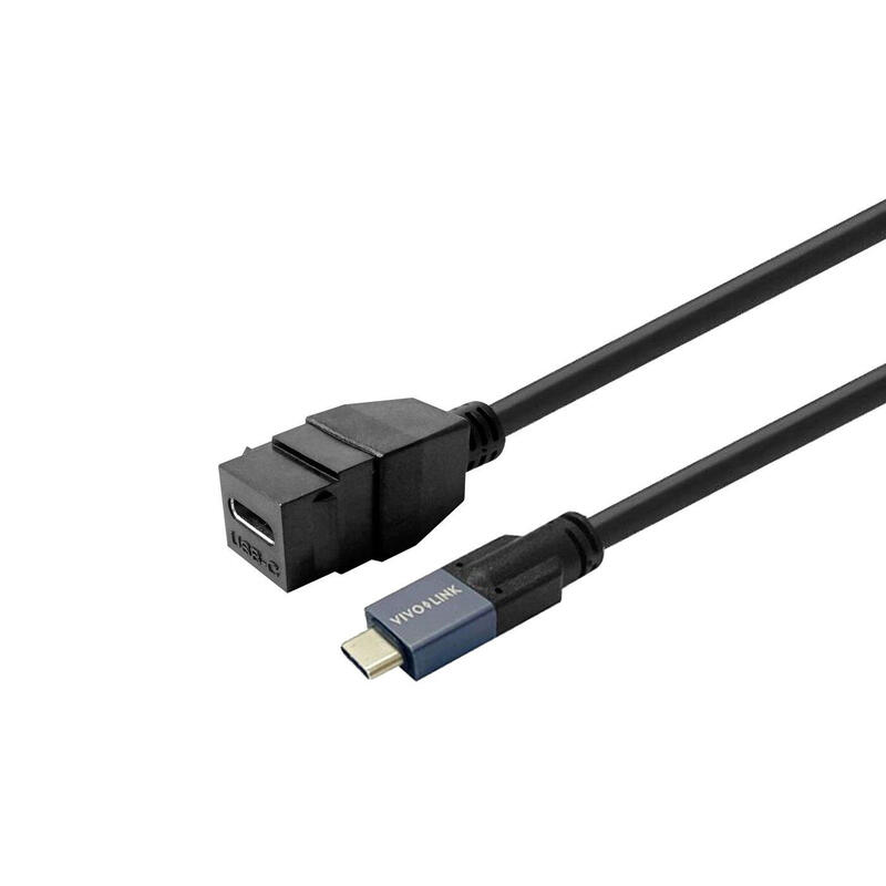 keystone-black-usb-c-female-to-usb-c-male-1m