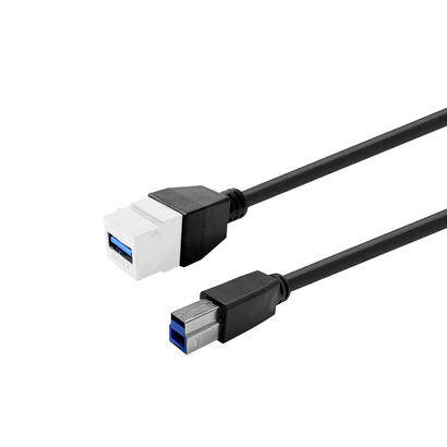 keystone-white-usb30-a-female-to-usb30-b-male