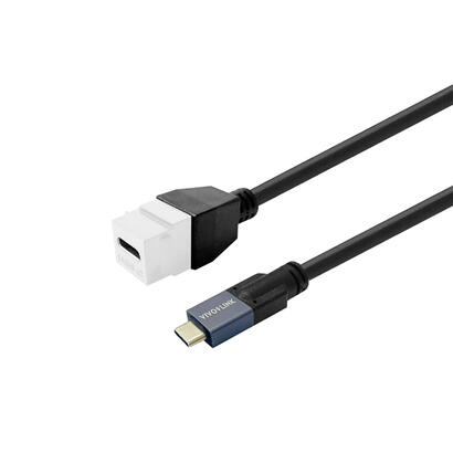 keystone-white-usb-c-female-to-usb-c-male-1m