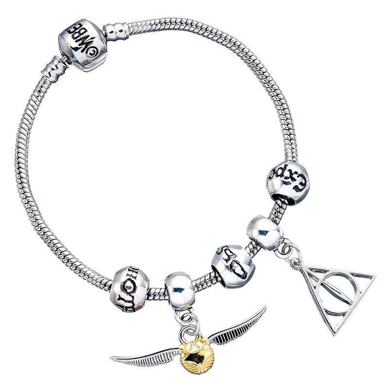 pulsera-plateada-charms-deathly-hallows-snitch-3-spellbeads-harry-potter