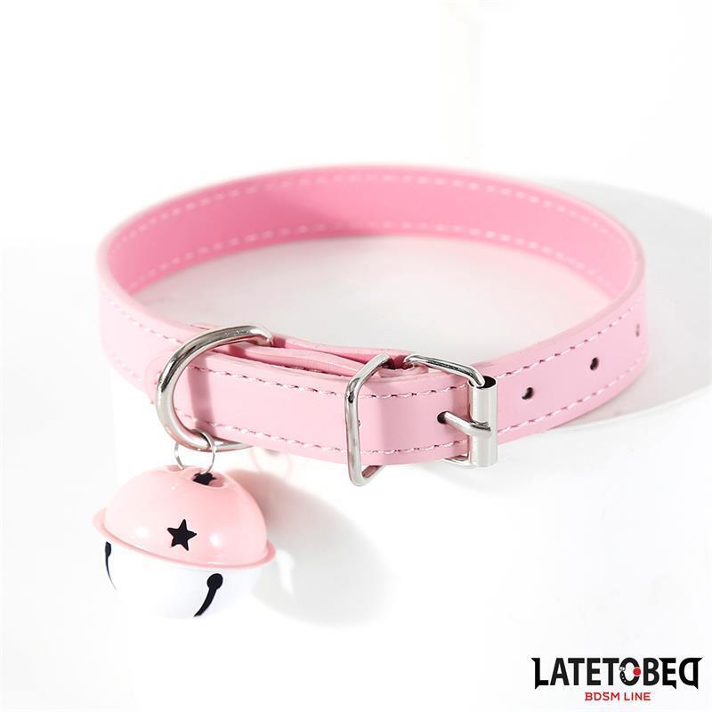 collar-con-cascabel-ajustable-rosa