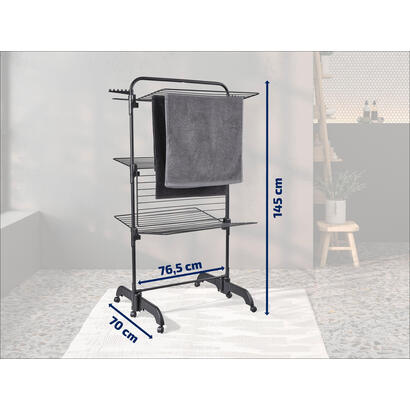 secadora-vertical-comfort-tower-420-negra-leifheit