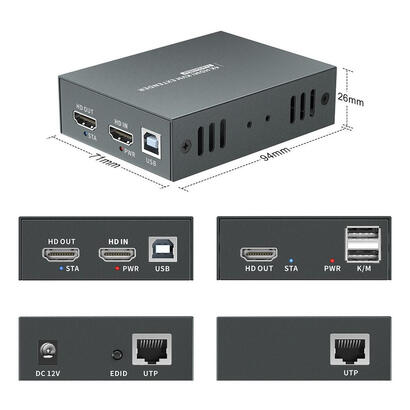 extensor-hdmi-4k-usb-sobre-cat6-hasta-100-metros-level-one-hve-8111
