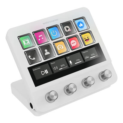 stream-deck-mars-gaming-msd-pro-10-teclas-lcd-4-diales-personalizables-blanco