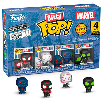 blister-4-figuras-bitty-pop-marvel-spider-man-miles-morales