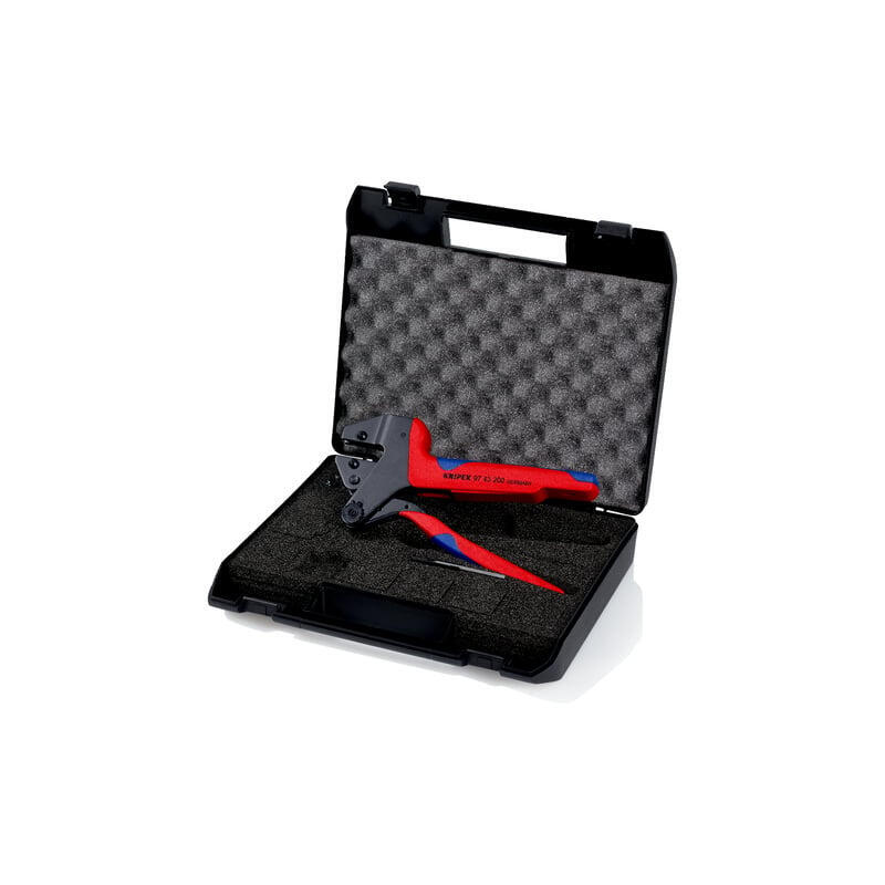 alicates-con-sistema-de-entallado-knipex-97-43-200-alicates-para-entallar-rojoazul-sin-insertos-de-entallar-en-estuche-97-43-200