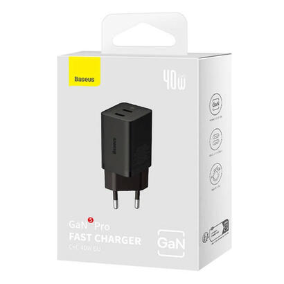 baseus-gan5-pro-40w-universal-negro-corriente-alterna-carga-rapida-interior