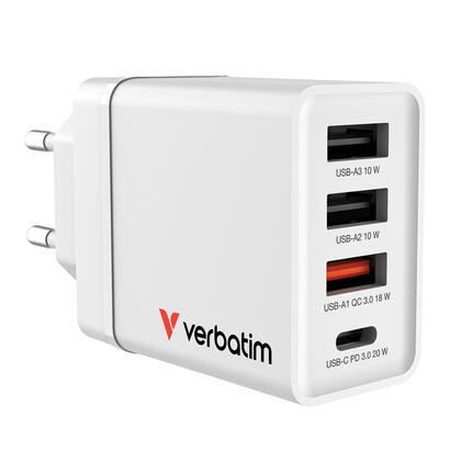 cargador-de-pared-verbatim-chr-30eu2-1xusb-tipo-c-3xusb-30w