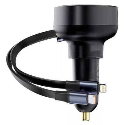 ladowarka-samochodowa-baseus-enjoyment-usb-z-kablem-usb-c-i-lightning-60-w-czarna