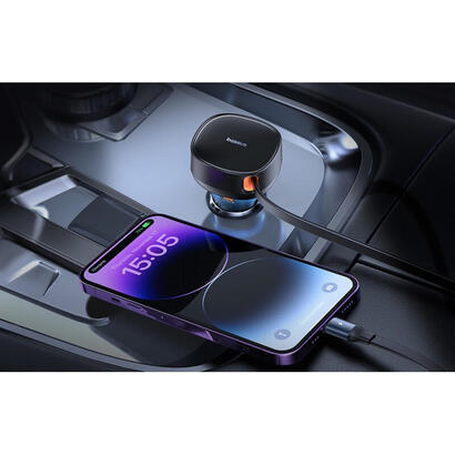 ladowarka-samochodowa-baseus-enjoyment-usb-z-kablem-usb-c-i-lightning-60-w-czarna ladowarka-samochodowa-baseus-enjoyment-usb-z-kablem-usb-c-i-lightning-60-w-czarna