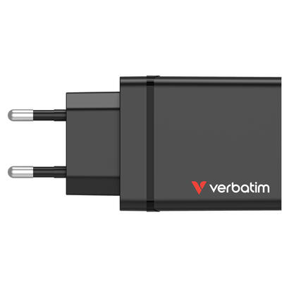 verbatim-cargador-chr-30eu1-30w-gan-negro-2x-usb-a-1x-usb-a-qc-1x-usb-c-pd