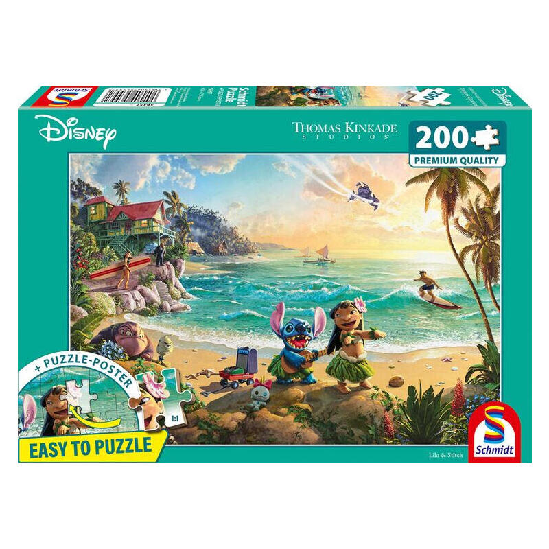 puzzle-schmidt-spiele-thomas-kinkade-studios-disney-lilo-stitch-200-piezas-56557
