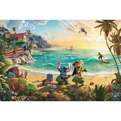 puzzle-schmidt-spiele-thomas-kinkade-studios-disney-lilo-stitch-200-piezas-56557