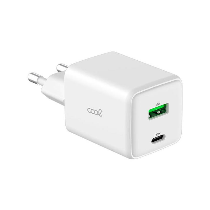 cool-cargador-red-universal-ultra-fast-dual-pd-tipo-c-usb-45w-gan-blanco cool-cargador-red-universal-ultra-fast-dual-pd-tipo-c-usb-45w-gan-blanco