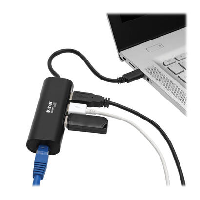 hub-eaton-tripp-lite-3-port-usb-c-with-lan-port-usb-c-to-3x-usb-a-ports-and-gbe-usb-30-black